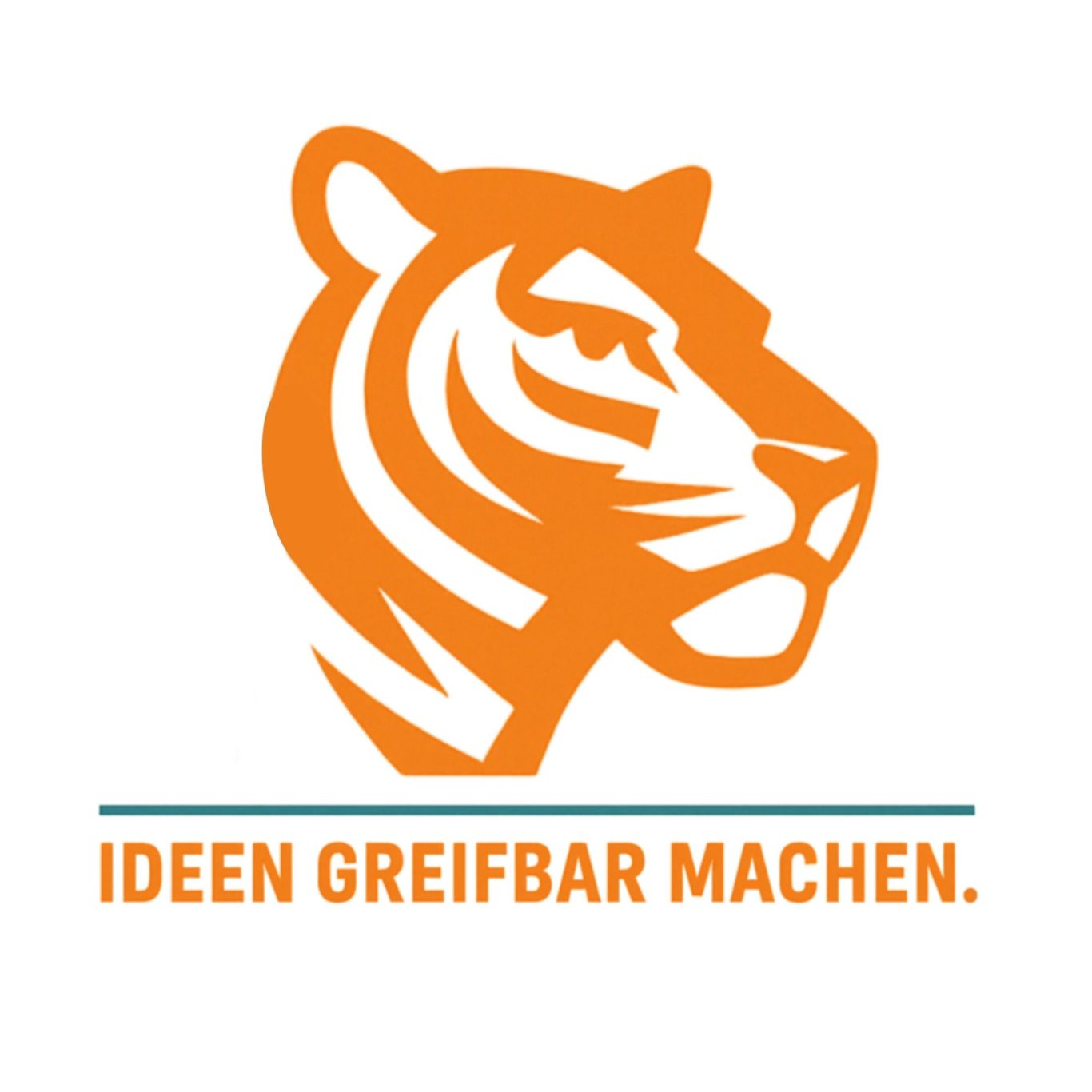 Tigerkopf und Slogan von Toger Prototping